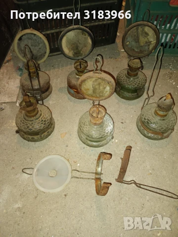 голям лот газови лампи 6 броя без шишета, снимка 2 - Антикварни и старинни предмети - 50609085