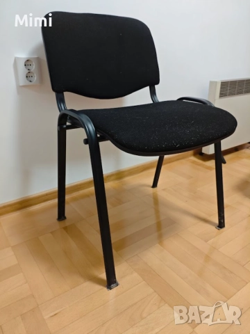 Черен Офис стол/ стол за бюро, снимка 2 - Столове - 52590343