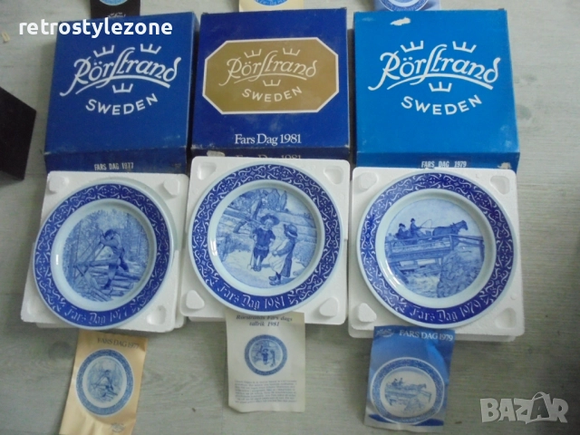 № 8310 Стари колекционерски порцеланови чинии / пана - Rörstrand Sweden , снимка 12 - Други ценни предмети - 47610766