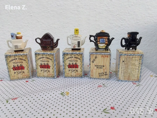 5 миниатюрни чайника Paul Cardew Tiny Teapots, снимка 8 - Колекции - 52798432