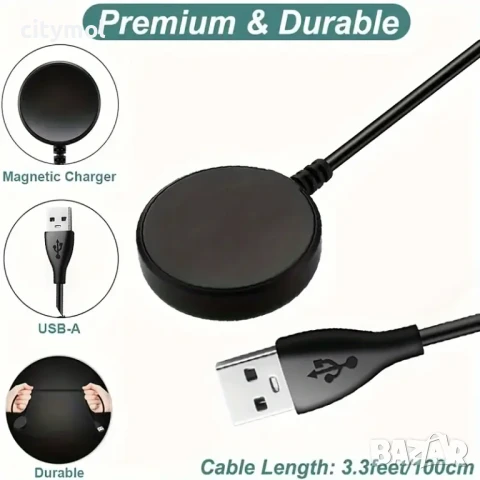 Бързо безжично зарядно устройство за Samsung Galaxy Watch 7/6/5/4/3/2/Active, снимка 2 - Смарт гривни - 50557344