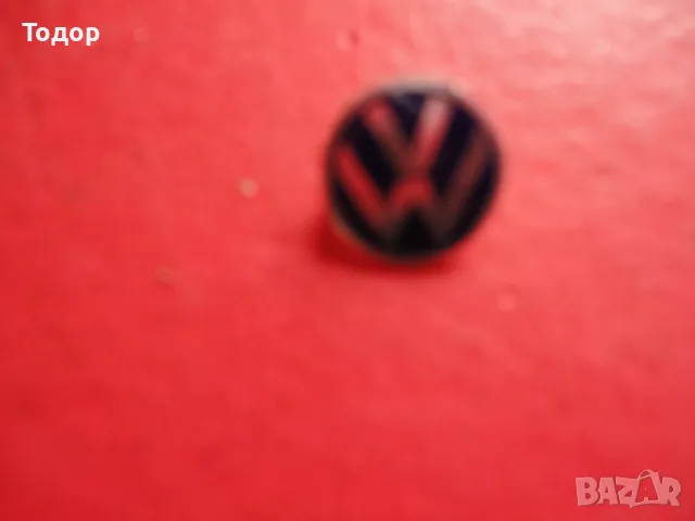 Голям автомобилен знак значка Фолксваген WV с емайл, снимка 2 - Колекции - 50273593