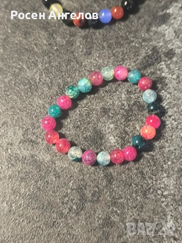 Гривни Естествен Ахат 6мм