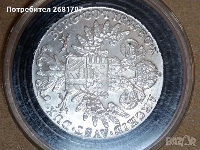 монети 1 Талер 1780, снимка 3 - Нумизматика и бонистика - 49797473