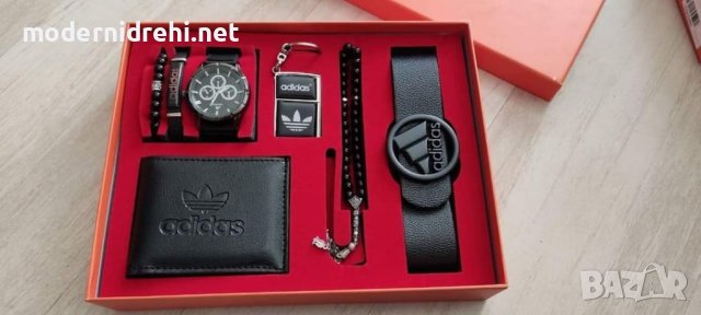 Комплект Adidas колан,часовник,портфейл,броеница,запалка,гривна, снимка 1 - Мъжки - 36904197