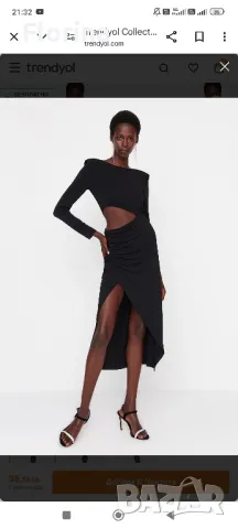 Черна вечерна рокля, нова с етикет, снимка 4 - Рокли - 49840100