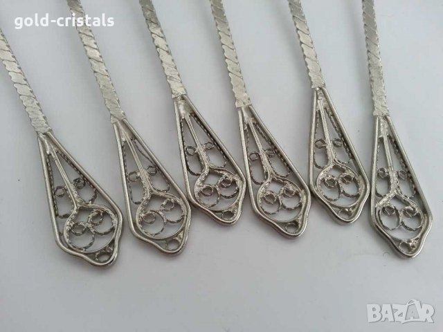  Стари руски лъжички филигран, снимка 3 - Антикварни и старинни предмети - 29571004
