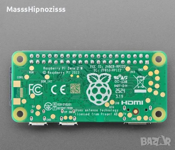 Raspberry Pi Zero 2 WH (запоен GPIO конектoр) + Радиатор + Хъб + Захранване, снимка 3 - Други - 49054877