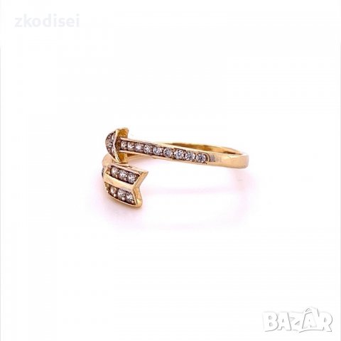 Златен дамски пръстен 1,95гр. размер:54 14кр. проба:585 модел:11470-2, снимка 2 - Пръстени - 39190688