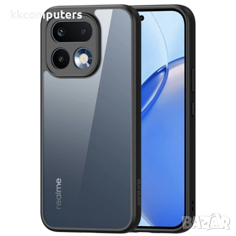 DUX DUCIS Aimo Прозрачен Калъф за Realme 16 Pro 5G - PC+TPU, 0.8mm защита, 1.2m SGS, REACH, Черен