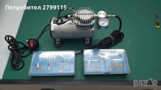 Аерограф компресор комплект AS18K, снимка 5 - Друга електроника - 54267283