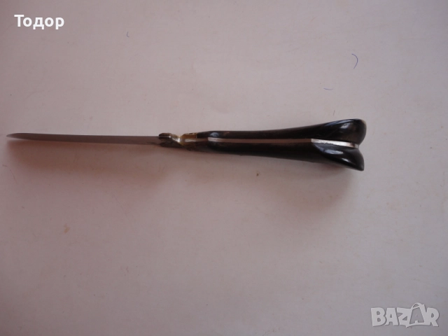 Ловен нож каракулак на Бай Добри с кания , снимка 7 - Ножове - 52825711