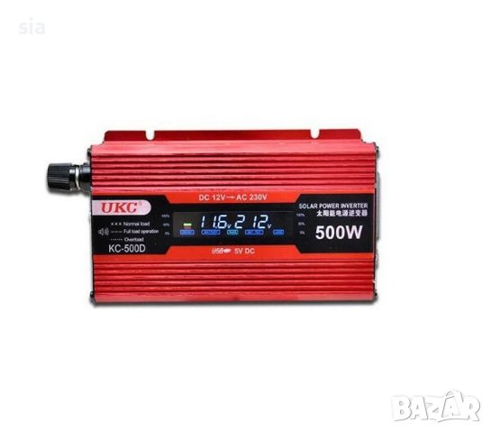 Инвертор UKC, 12V-220V, 500W, с дисплей