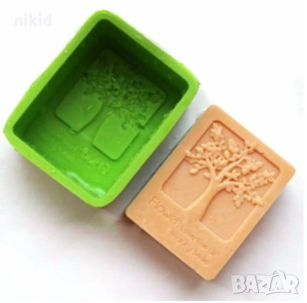 one leaf  дърво дълбок молд форма калъп силиконов декор украса торта фондан шоколад гипс сапун, снимка 2 - Форми - 30716747