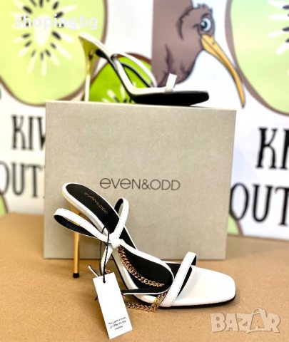 Бели Елегантни сандали на ток EVEN&ODD, снимка 2 - Дамски обувки на ток - 40152204
