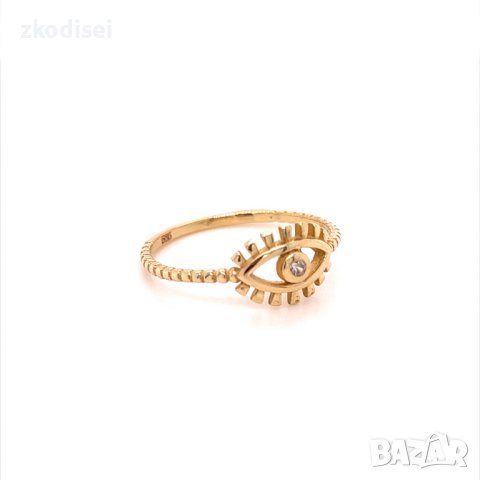 Златен дамски пръстен 1,27гр. размер:55 14кр. проба:585 модел:20067-2, снимка 2 - Пръстени - 42528898