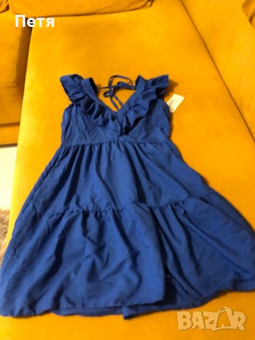 Дамска рокля с гол гръб - кралско синьо, снимка 2 - Рокли - 37501094