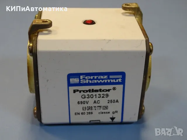 предпазител Ferraz Shawmut Protistor G301329 6.9 GRB72TTF0250 Fuses 250A 690VAC, снимка 3 - Резервни части за машини - 47677181