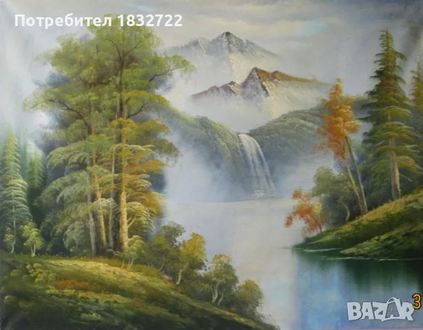 Предлагам картини с пейзажи с размери 90 см х 120 см., снимка 4 - Картини - 56037538