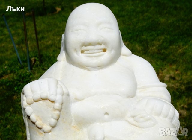 Буда статуетка от мрамор 1.5 кг. , снимка 9 - Статуетки - 36833736