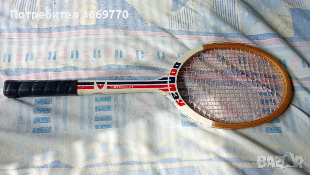 Винтидж дървена тенис ракета Donnay, снимка 3 - Тенис - 50348689