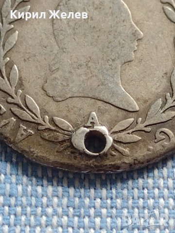Сребърна монета 20 кройцера 1819г. Франц първи Виена Австрия 26759, снимка 4 - Нумизматика и бонистика - 42888359