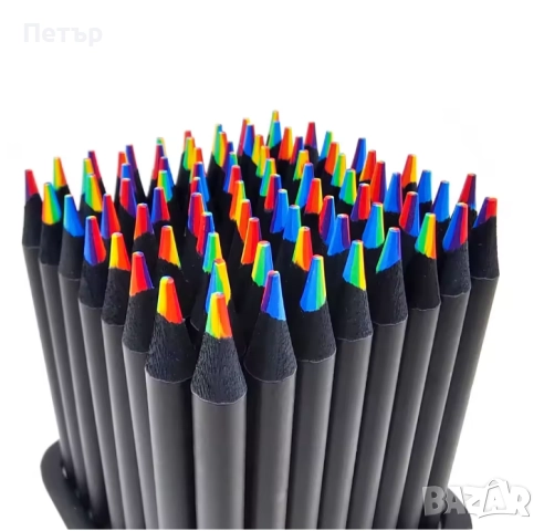 Цветни моливи 7 в 1, цветен молив комбиниран 7 цвята в 1 молив