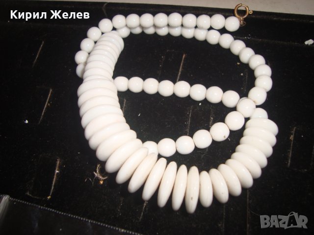 РЕТРО КОЛИЕ от БЯЛ ФИН ПОРЦЕЛАН БЕЛ ЕПОК СТИЛ 16551, снимка 4 - Колиета, медальони, синджири - 30711736