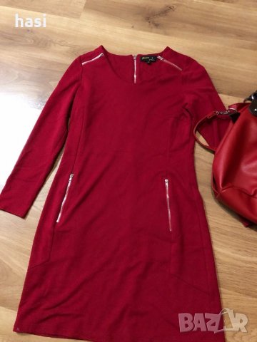Червена рокля , снимка 3 - Рокли - 31252428