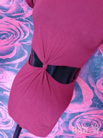 Туника бордо с голи участъци на талията М , снимка 4 - Туники - 37553151