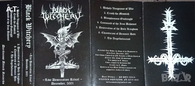 BLACK WITCHERY  Live Desecration Ritual, снимка 2 - Аудио касети - 55981335