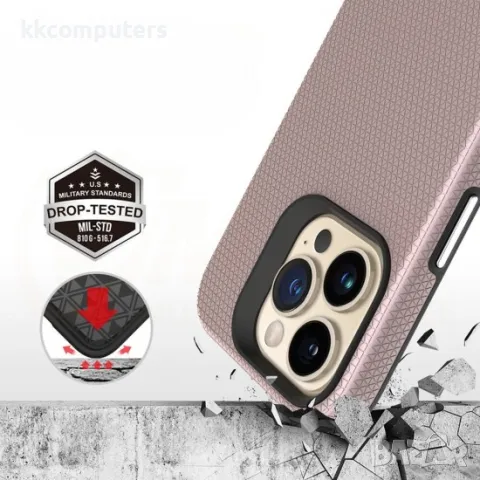 iPhone 16 Pro (6.3) Силиконов твърд кейс Vmax Triangle и Протектор, снимка 5 - Калъфи, кейсове - 49843376