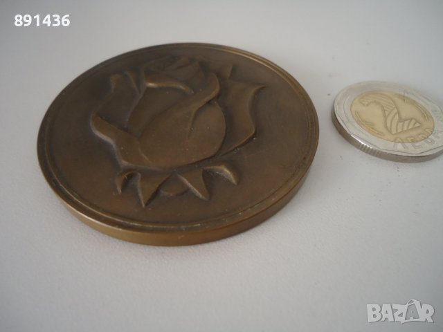 Голям български плакет бронз медал, снимка 3 - Колекции - 37966326