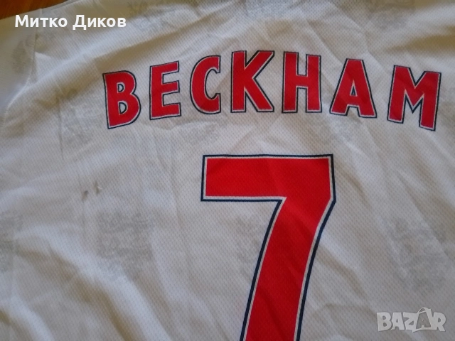 Англия футболна фенска тениска #7 Дейвид Бекъм размер Л, снимка 7 - Футбол - 54341711