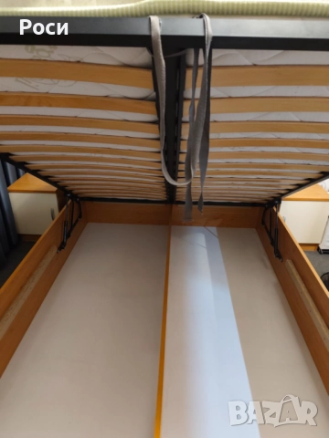 Спалня направена по поръчка+матрак 144 х 190 см.+метална подматрачна рамка+газови амортесьори, снимка 3 - Спални и легла - 52821240