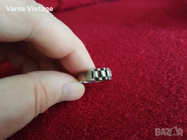 Мъжки сребърен пръстен за мизинец 925. 4,1 гр. , снимка 6 - Пръстени - 51080533