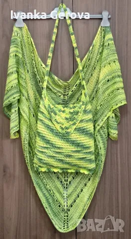 Пролетен комплект от чанта и шал