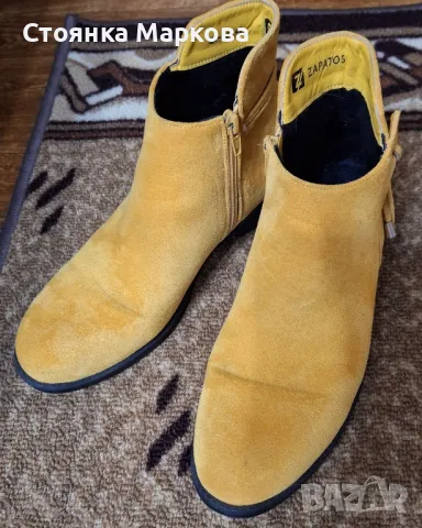 Жълти боти, снимка 2 - Дамски боти - 50313424