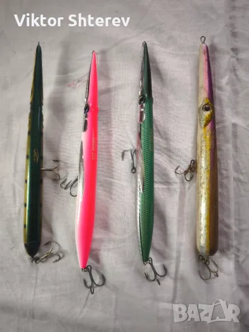 Комплект 4 бр. дълги воблери – 2x Last Cast 210, 2x Jack Fin, снимка 2 - Такъми - 56038238