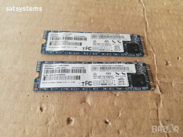 SSD SanDisk Z400s M.2 2280 128GB SD8SNAT-128G-1011 SATA 6.0Gbps , снимка 3 - Твърди дискове - 47864703