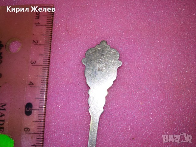 TEGERNSEE СТАРА НЕМСКА КОЛЕКЦИОНЕРСКА ЕМАЙЛИРАНА СРЕБЪРНА ЛЪЖИЧКА За КАФЕ СРЕБРО 800 REU ПРОБА 42997, снимка 4 - Колекции - 44376464