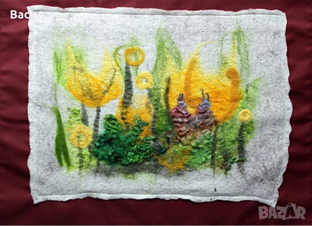 Текстилен колаж, снимка 1 - Пана - 40333924