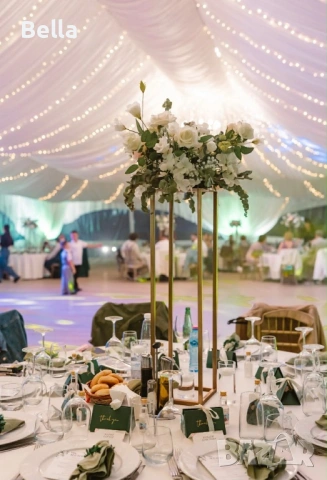 сватбена украса за маса,обувки, кутии ,ветрила