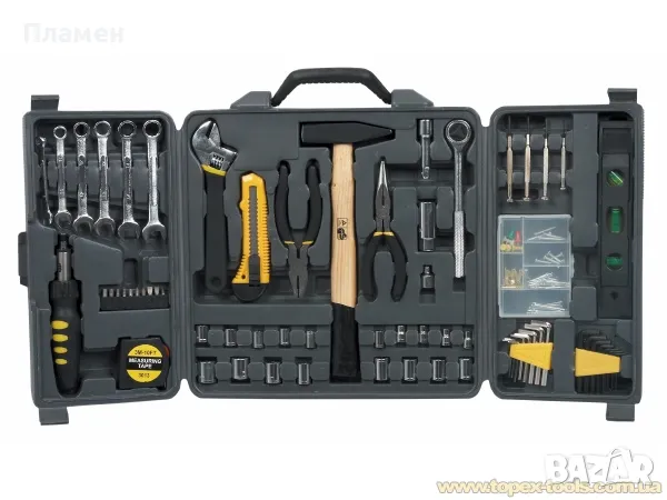 Комплект куфар ръчни инструменти 135 части Topex, снимка 6 - Куфари с инструменти - 47369388