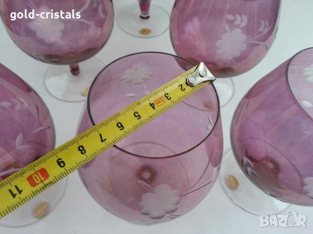 Ретро стъклени чаши, снимка 4 - Антикварни и старинни предмети - 31029100