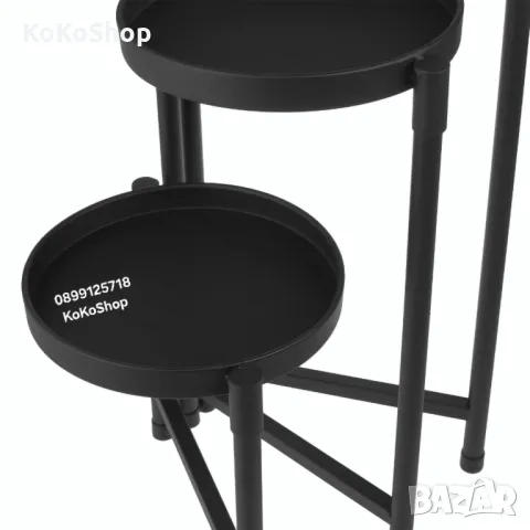 Цветарник-38х58 см./метален цветарник на три нива/поставка за саксии, снимка 4 - Саксии и кашпи - 49362055