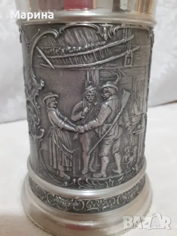 Халба от калай, 600 мл.,18,5 см, Antik * Vintage #49, снимка 7 - Антикварни и старинни предмети - 47984964