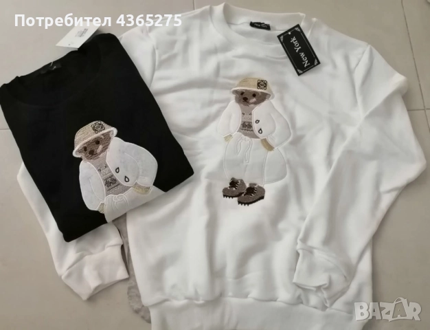 нов модел дамски памучни блузи с Мече