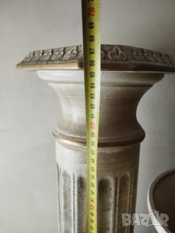 Ретро постамент с ваза комплект, снимка 2 - Антикварни и старинни предмети - 44803184