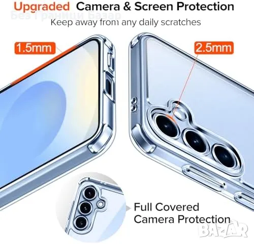 Нов Кристално чист кейс за Samsung S25 5G – Военна защита + 2 протектора, снимка 5 - Калъфи, кейсове - 49089830